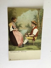 CPA Couple de suisses en costume traditionnel 