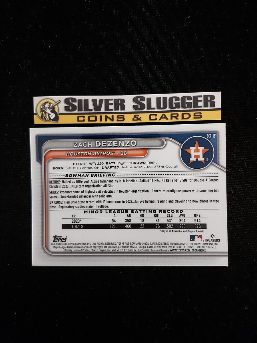 レンズのみ コロッセオ 2024 Zach Dezenzo 1st Bowman Chrome Gold Shimmer Refractor /50