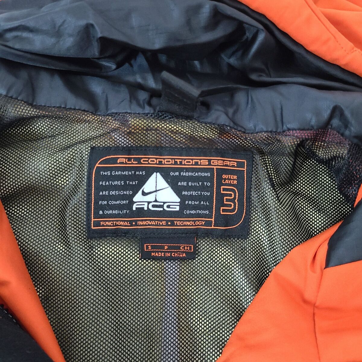 VTG 1998 NIKE ACG CBS WINTER GAMES Orange BLUE STORM FIT VTG 1998 NIKE ACG CBS WINTER GAMES Orange BLUE STORM FIT