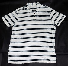 OUTERKNOWN Men's Short Sleeve Hemp Organic Cotton Polo Striped Shirt Size Medium