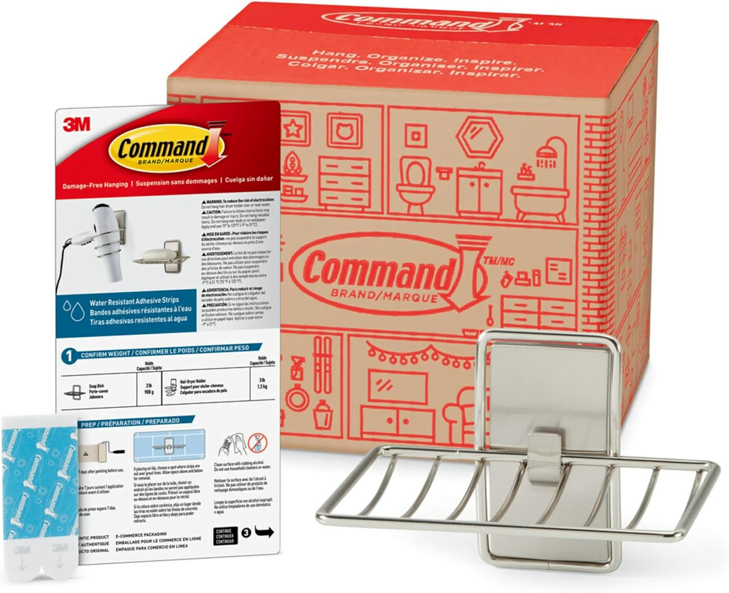 Командная мыльница для душа Подвесная ванная комната без повреждений без инструментов Барное мыло 2990₽