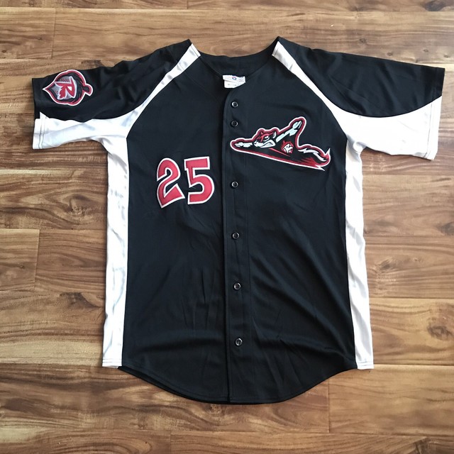 Rare Richmond Flying Squirrels Baseball Jersey Culbertson 25 Black Red