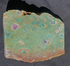 Ruby in Fuschite Orby Heavy Thick Rough Good Color Slab 310 Grams 10.9 Oz Africa