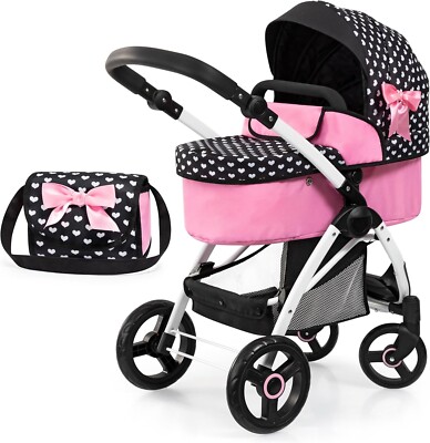 Bayer Design 17560AAPuppenwagen City Max mit Tasche, höhenverstellbar, schwenkba