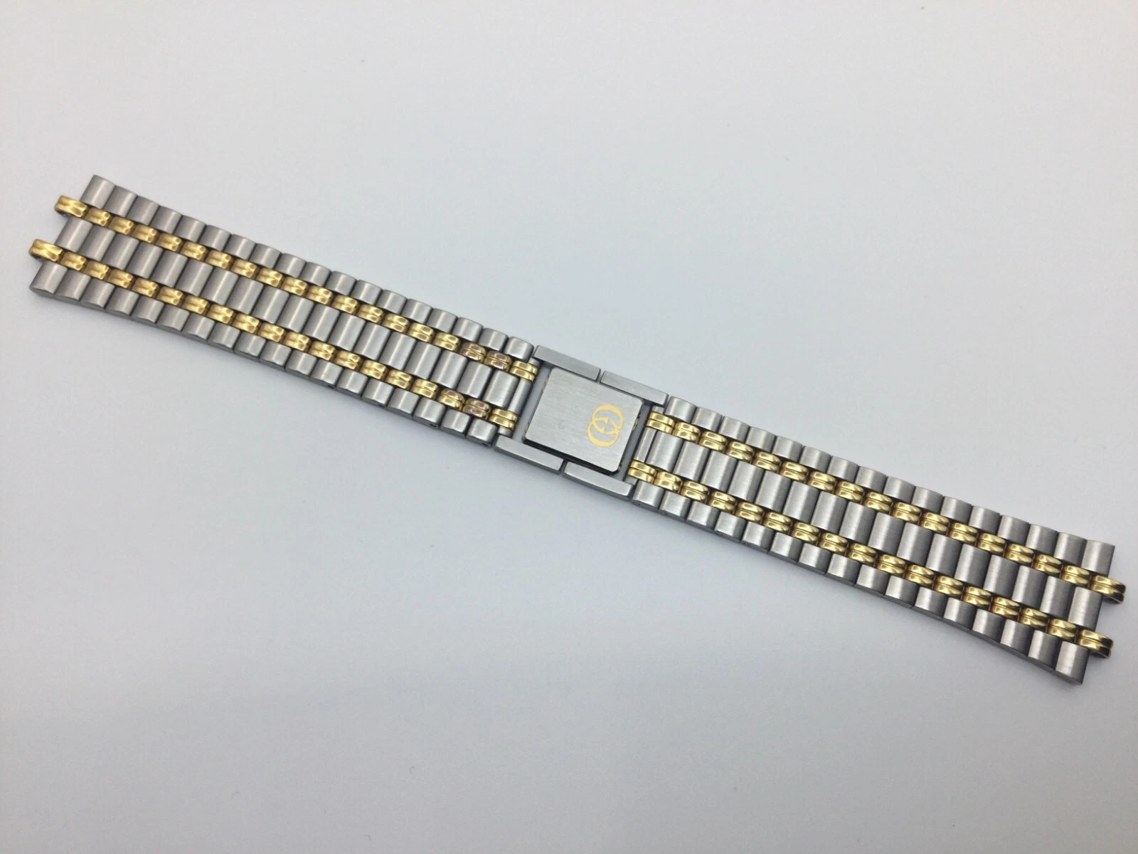 BRACELET DE MONTRE GUCCI ORIGINAL 19 MM POUR 9000 M BICOLORE 1ÈRE GÉNÉRATION