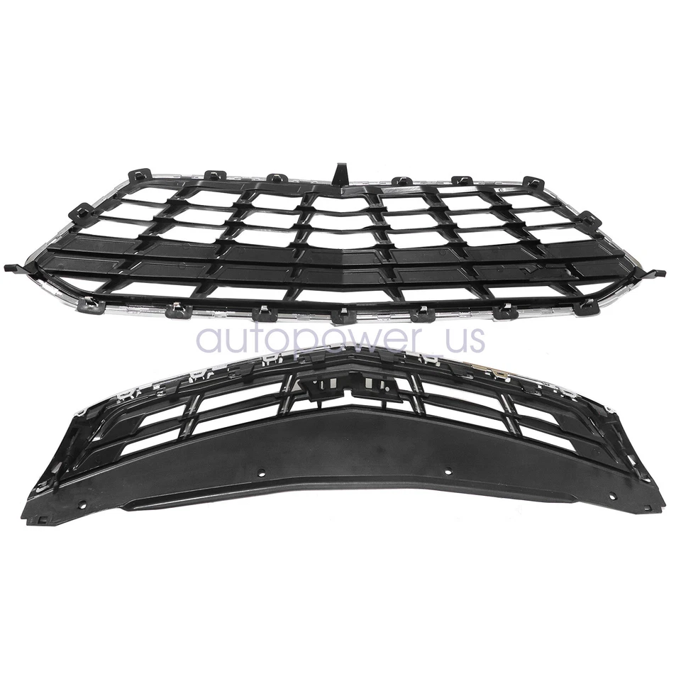 Nuevo juego de parrilla superior delantera apto para Chevrolet Cruze 2016 2017 2018 2019 con moldura RS Foto 2 de 4