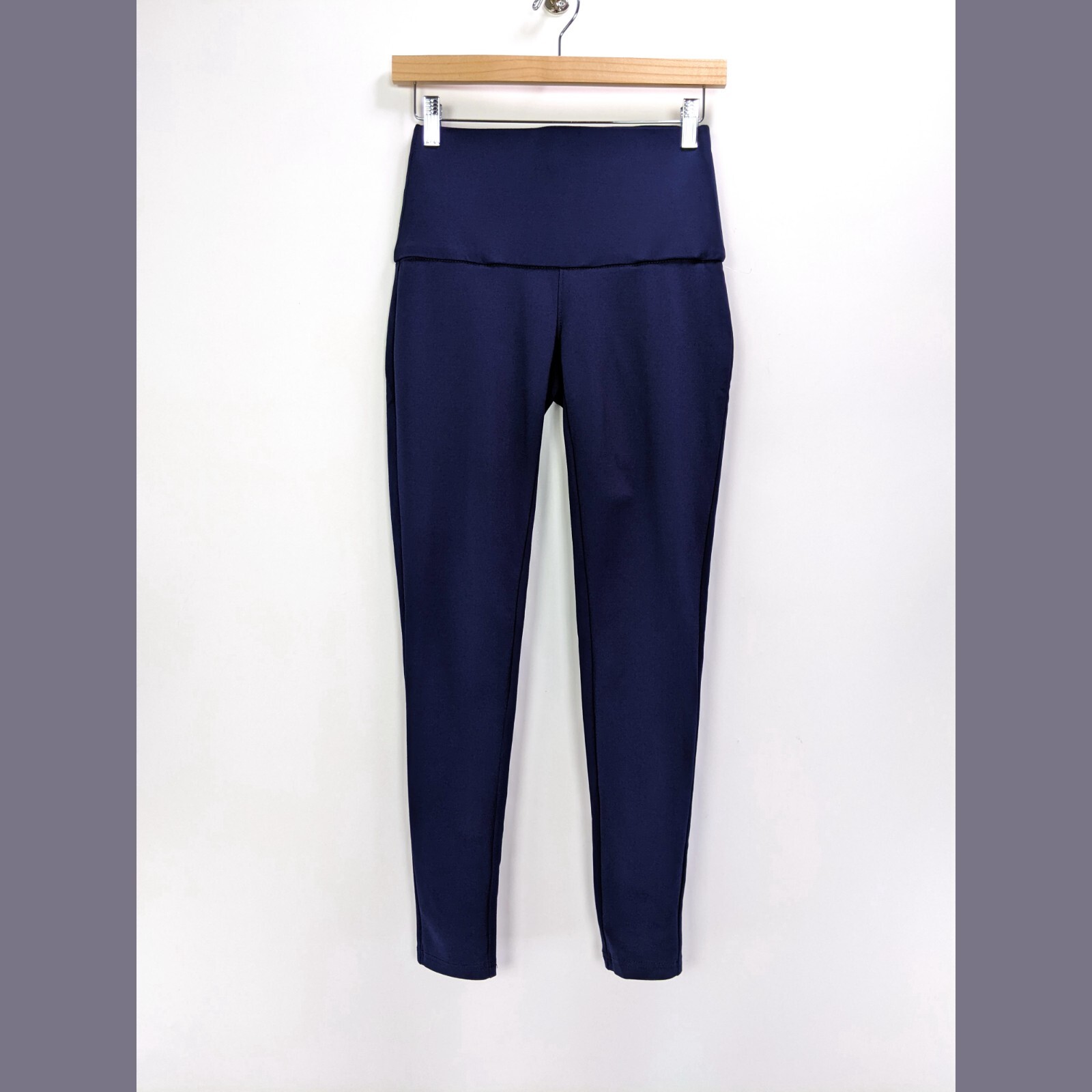 Marled Size S Womens Compression High Waist Control Leggings in Purple Blue