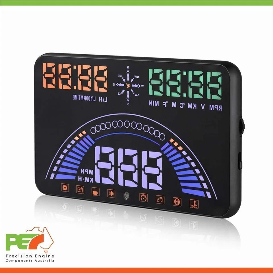 S7 5.8" Head Up Display OBD2 y GPS Parabrisas Velocímetro Sistema Para BMW 118d 120i Foto 3 de 4