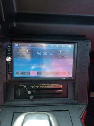 3rd Gen Camaro Double Din Radio Bezel reversed HVAC controls with radio bracket - Picture 4 of 14