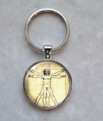 Vitruvian Man Leonardo da Vinci Keychain
