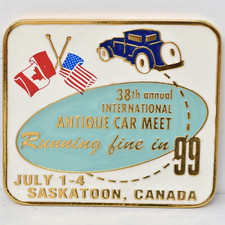1999 International Antique Car Meet America Canada Saskatoon Saskatchewan Plaque