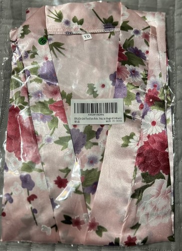 EPLAZA Kids Girls Floral Satin Robe for Birthday Spa Bridal Party Flower Size 10 - Picture 7 of 11