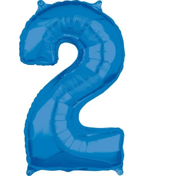 Globo De Foil Azul Número Globos De Helio Cumpleaños XXL - Imagen 1 de 1
