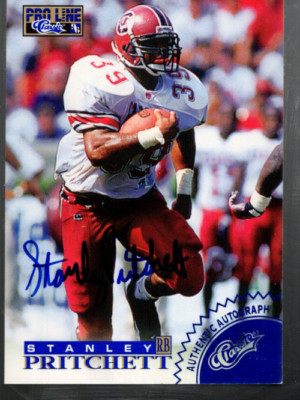 A5377- 1996 Pro Line Autogramme Blau #62 STANLEY Pritchett Auto - Nm-Mt