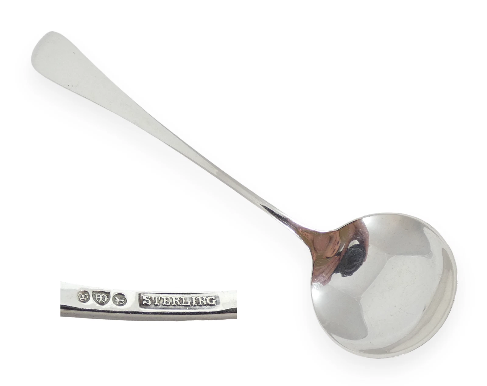 Antique Vintage American Watson Sterling Silver 5.5" Sugar Spoon Sauce Ladle 925