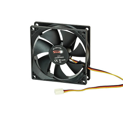 Lüfter 92 mm Axiallüfter Gehäuselüfter SINAN 30dB 12Volt 48m³/h 3Pin Molex Tacho