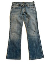 7 For All Mankind Bootcut Jerome Women's Jeans Size 26 x 27 Made In USA Distrese