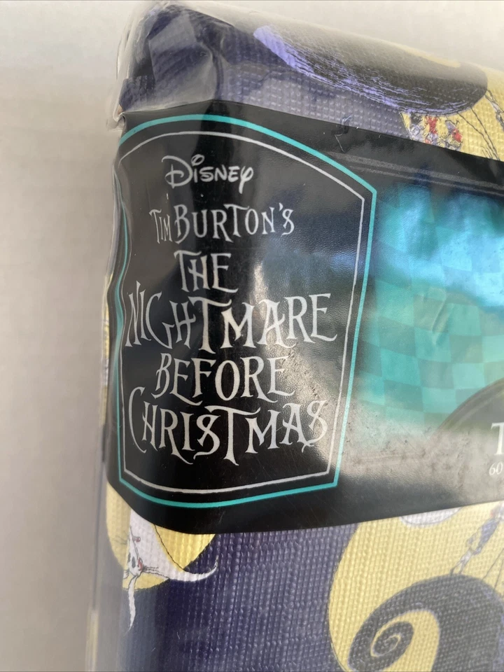 Disney The Nightmare Before Christmas Vinyl Tablecloth Halloween Jack 60 x 102” - Image 2 of 4