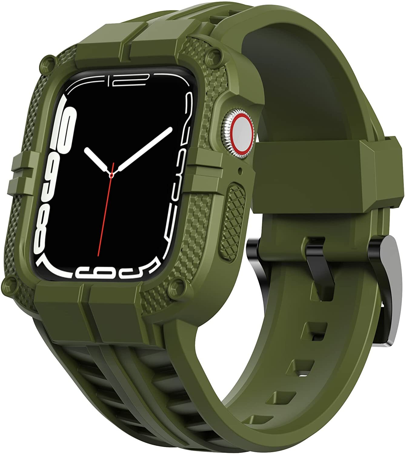 Compatible with Apple Watch Band 45mm 44mm 42mm, Protective Raised Case with Spo