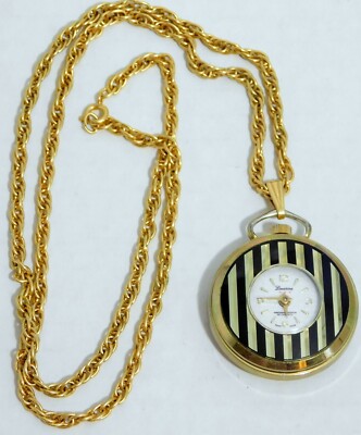 Vintage Lucerne Ladies Anti-Magnetic Pendant Watch w/Chain Working