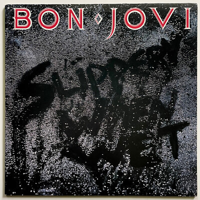 ORIGINAL Vtg 1986 BON JOVI Album SLIPPERY WHEN WET Vinyl 1ST PRESS
