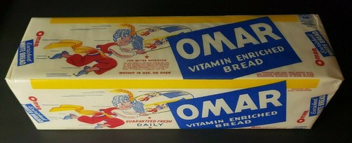 Vintage Omar Bread Wax Paper Vintage Graphics 1944 Repeating Graphic on Block - Picture 4 of 4