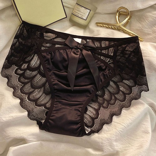 Shiny Satin Silky Knickers Sexy Briefs Women Underwear Lace Panties Seamless - Afbeelding 6 van 20