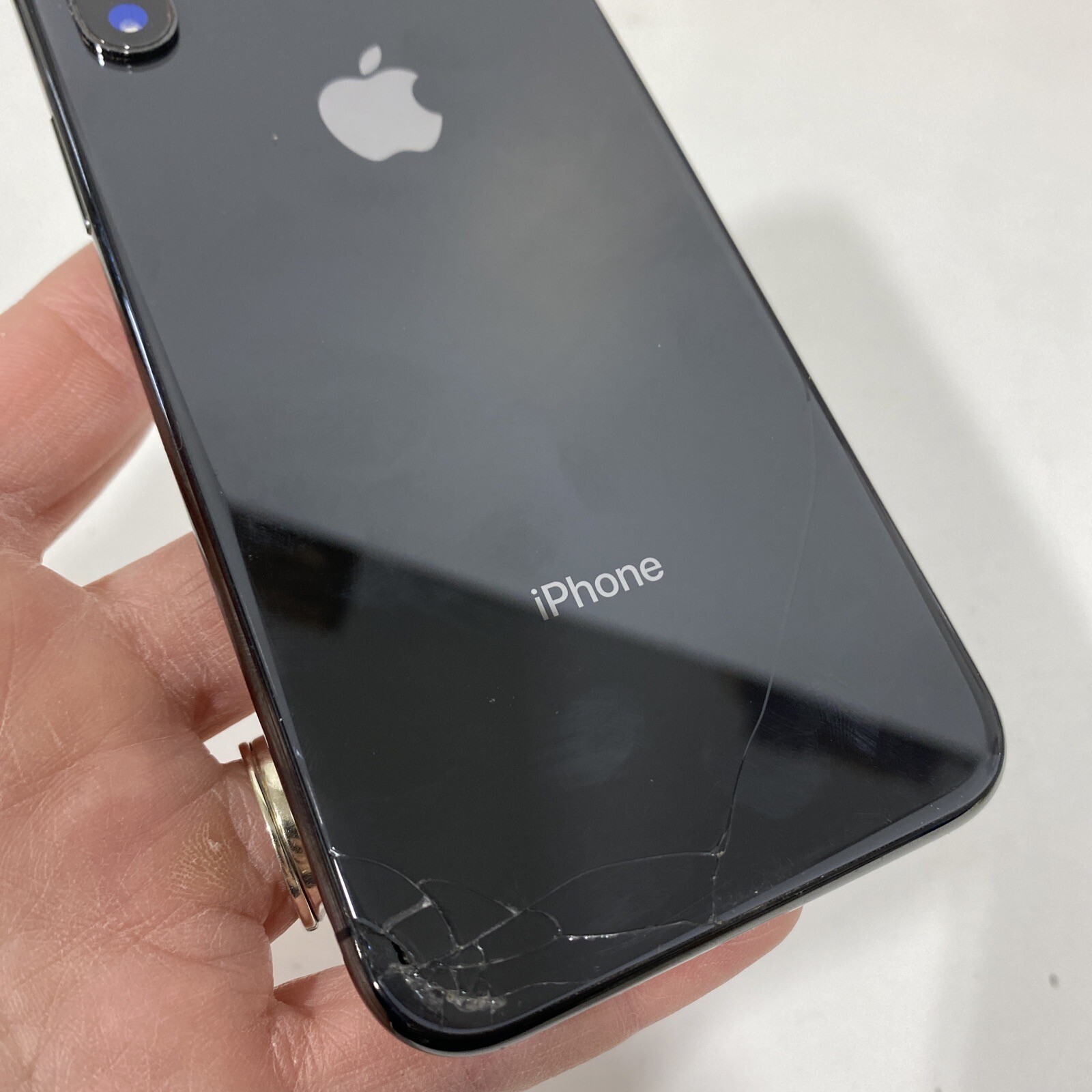Apple iPhone X 64GB - Cracked - Black Unlocked NQCK2LL/A Battery 82% A182