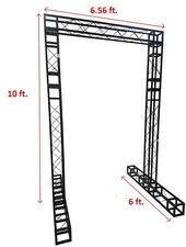 BLACK TRUSS ARCH KIT 10 FT Height Mobile Portable DJ Lighting System Metal