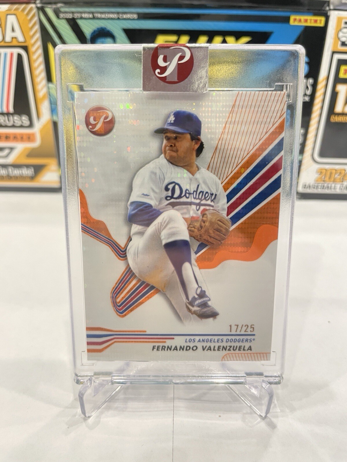 2024 Topps Pristine Fernando Valenzuela Orange Refractor /25 #186