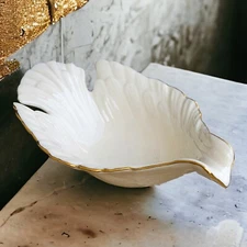 Lenox Vintage Porcelain Dove Bowl Dish 24k Gold Trim