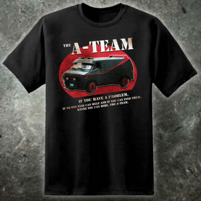 Digital Pharaoh UK Herren A Team 80er TV T-Shirt Vintage Action Schwarz
