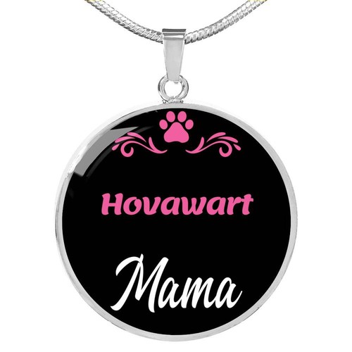Hovawart Mama Necklace Circle Pendant 