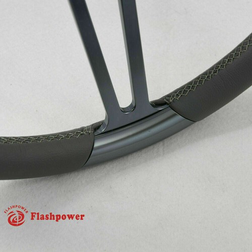 15.5" Billet Steering Wheel Black Full Wrap Chevy Blazer C10 W/Horn - Foto 10 di 12