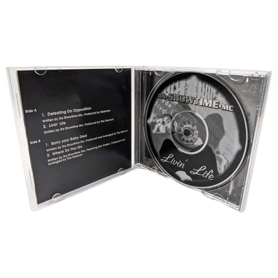 Da Showtime MC - Livin' Life (CD, 1997) Rare SIGNED AUTOGRAPH Chicago Rap Album Foto 4 de 4
