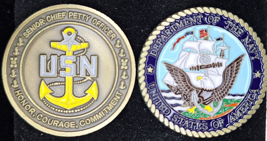 Navy Senior Chief Petty Officer SCPO Challenge Coin Military Collectible