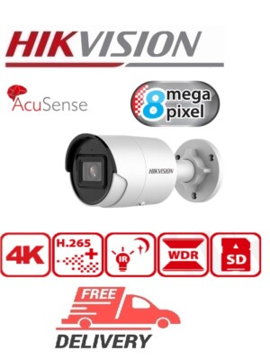 Hikvision IP Kamera DS-2CD2086G2-IU F4 Bullet, 8 MP, 2.8/4/6, Intrusion