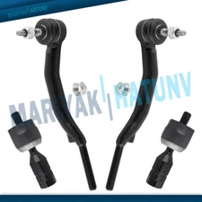 Front Inner Outer Tie Rod End Links For 2004 2005 2006 2007 2008 09 Cadillac SRX