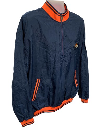 Vintage PRO PLAYER NFL BRONCOS 1/2 Zip Pullover Windbreaker Jacket XL X-Large - Picture 3 of 10