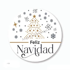 Feliz Navidad Christmas Party Favors Scrapbook Stickers Envelope Seals Labels
