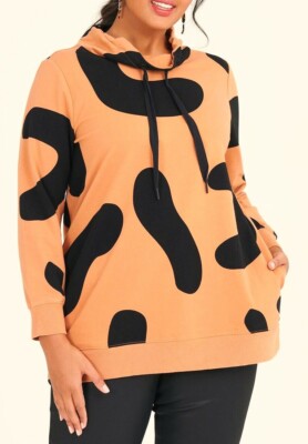 TS TAKING SHAPE plus sz XL / 24 Organic Abstract Sweat pullover top NWT rrp$120!