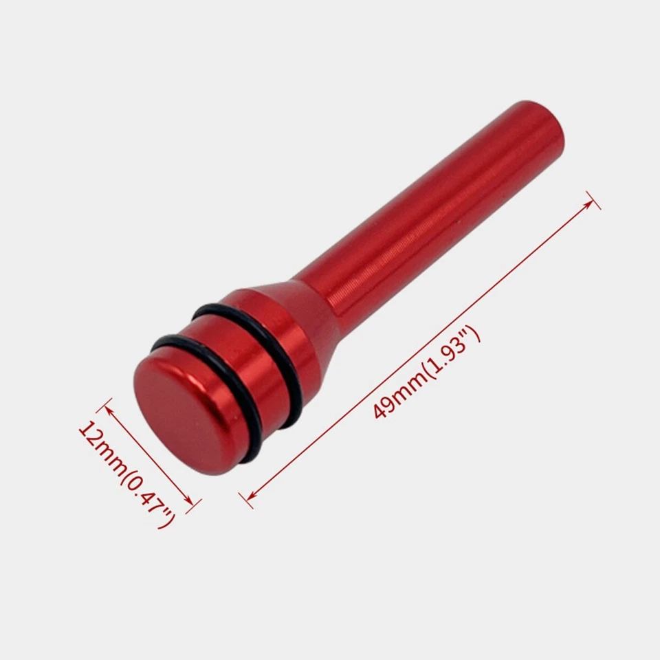 2x Silver Aluminum Door Lock Stick Knob Pull Pins Cover Car Interior Accessories — 第 2/4 张图片