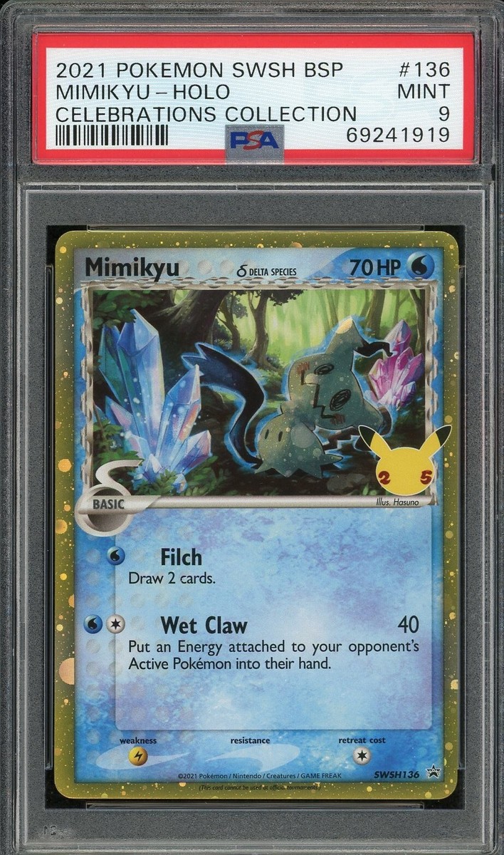 【PSA7】ミュウツー レジェンダリーコレクション @ 2258 2021 PSA 9 Pokemon Celebrations Collection Mimikyu SWSH136