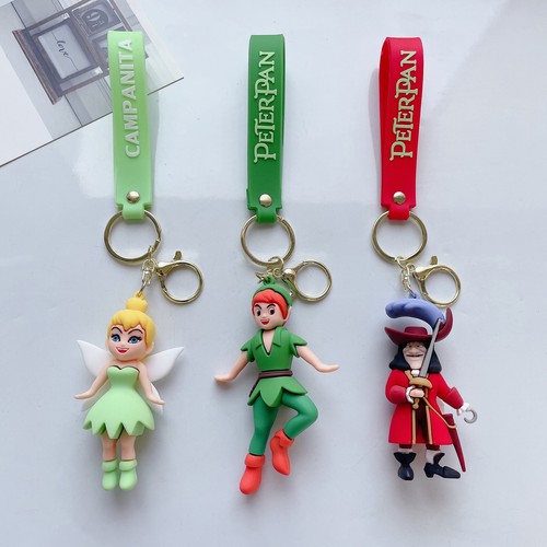 3PCS Peter Pan Keychain Cartoon Keychains Backpack Key Chain Charms Accessorie