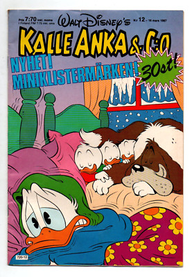Walt Disneys Kalle Anka & C:O #12 - Swedish Language - Mickey Mouse -1987- VG/FN