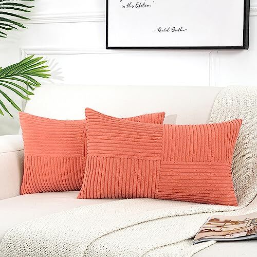 Packs Lumbar Decorative Throw Pillow Covers 12x20 Inch for 12