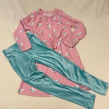 Isaac Mizrahi Wonder Nation Outfit Set Girls 10-12 Pink Unicorn Dress Leggings