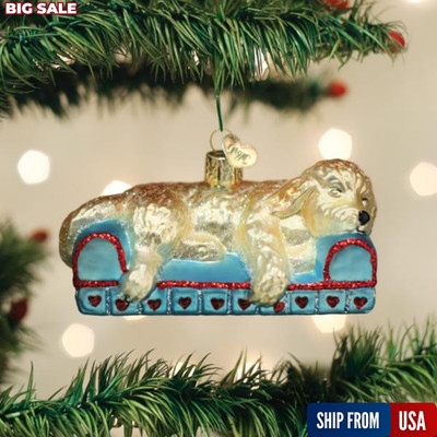 Old World Christmas * Sleepy Doodle Dog Ornament