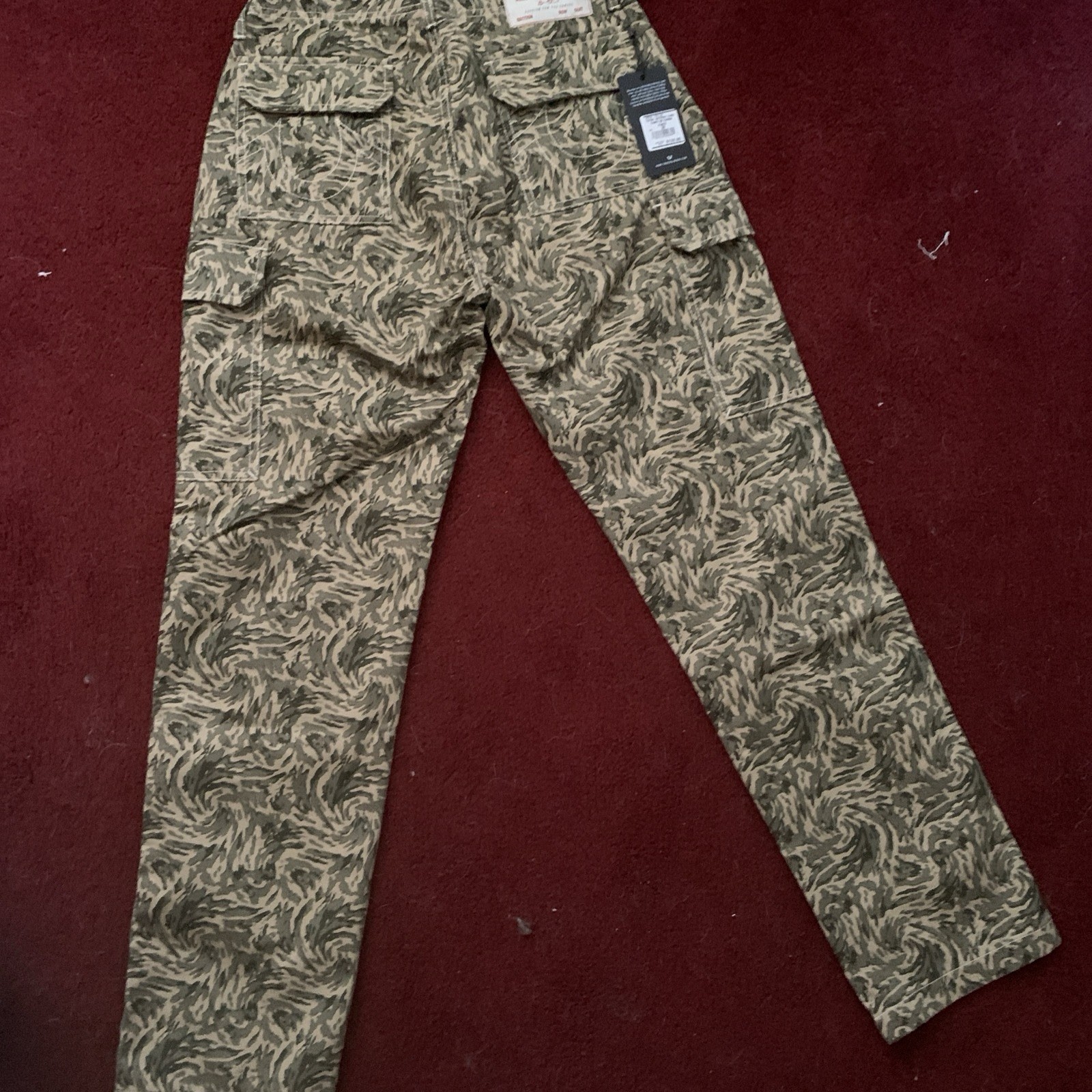 True Religion Camouflage Cargo Pants Men  28 Flap Abstract Camo New NWT