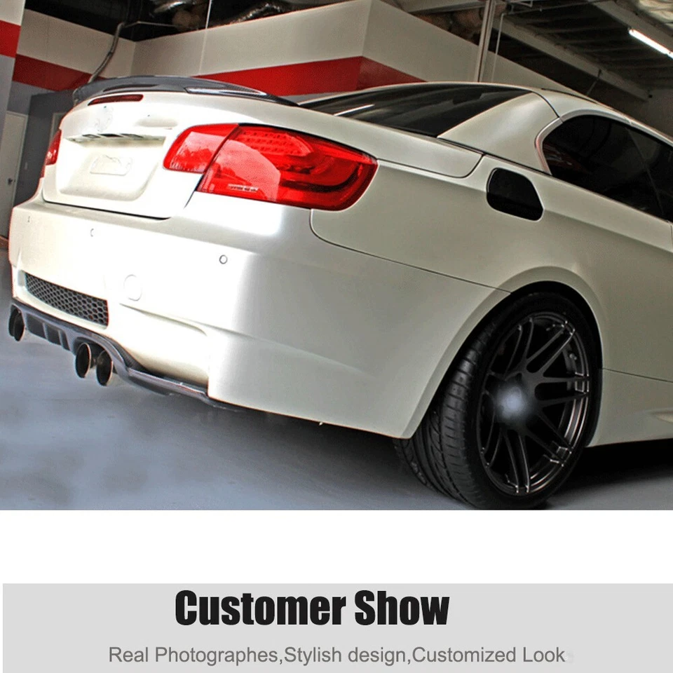Difusor de labios de parachoques trasero de fibra de carbono apto para BMW Serie 3 E92 E93 M3 2008-2013 Foto 3 de 4